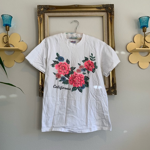 Vintage California Floral T-Shirt - Picture 1 of 3